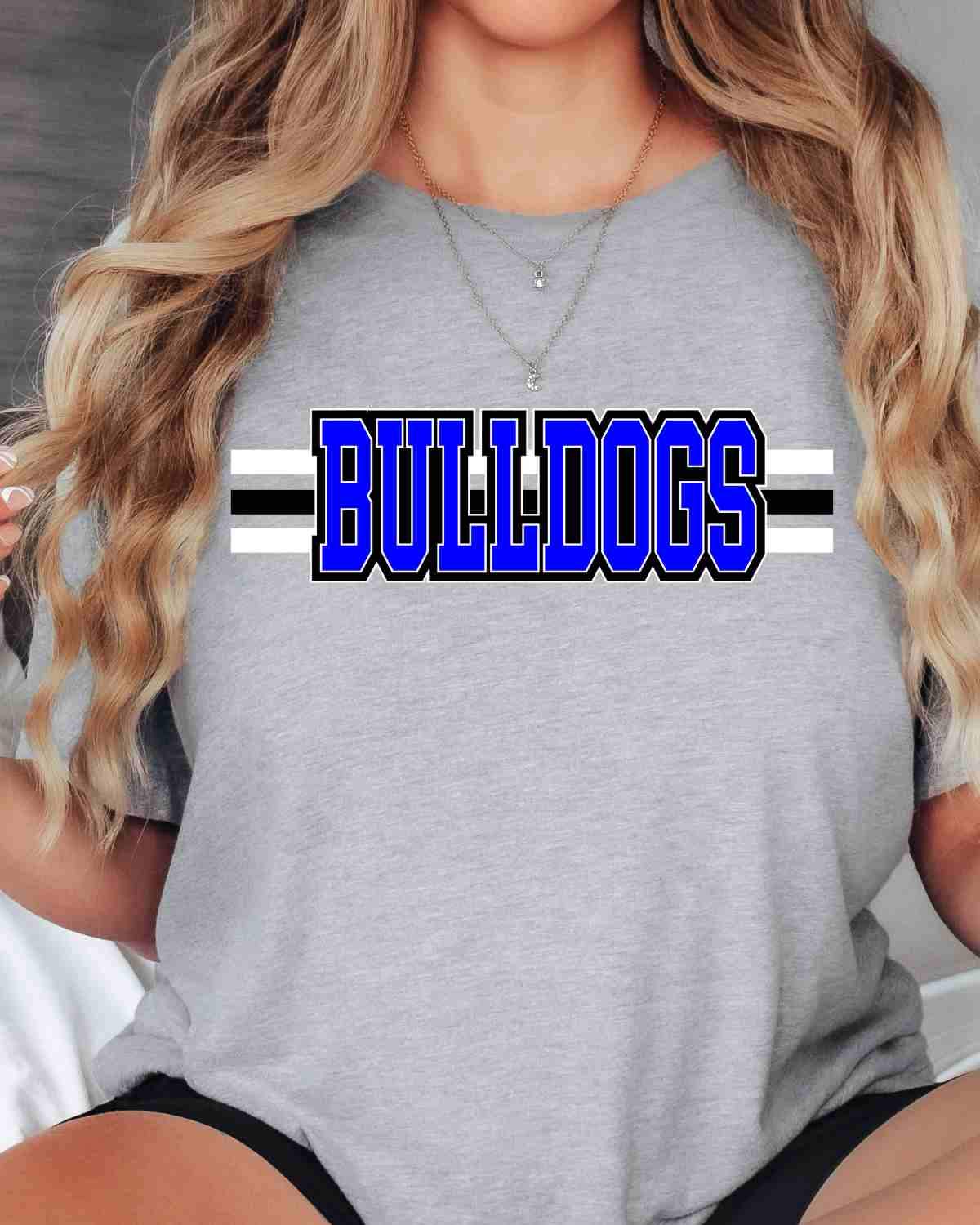 Bulldogs with Three Lines Word DTF Transfer