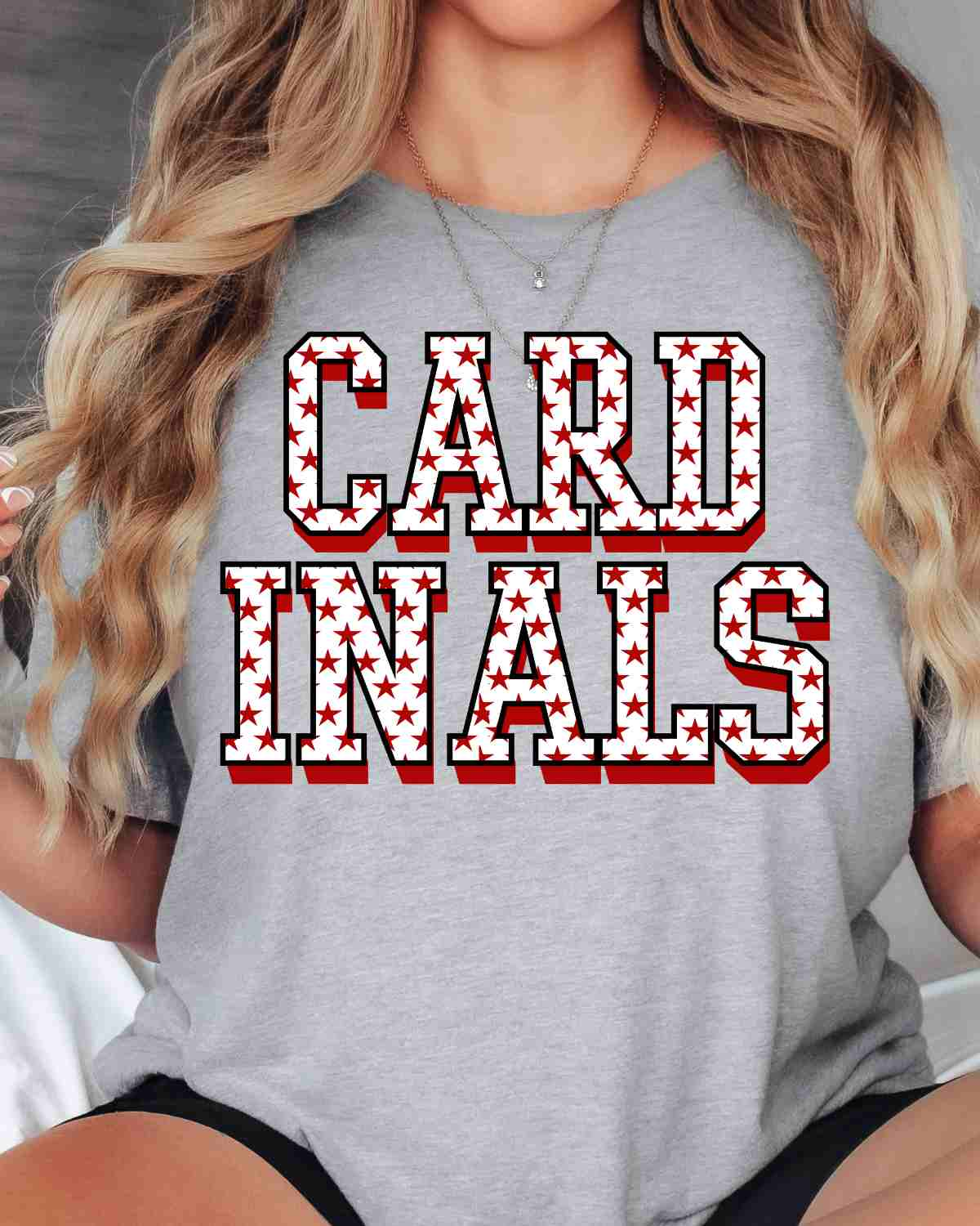 Cardinals Star Pattern DTF Transfer