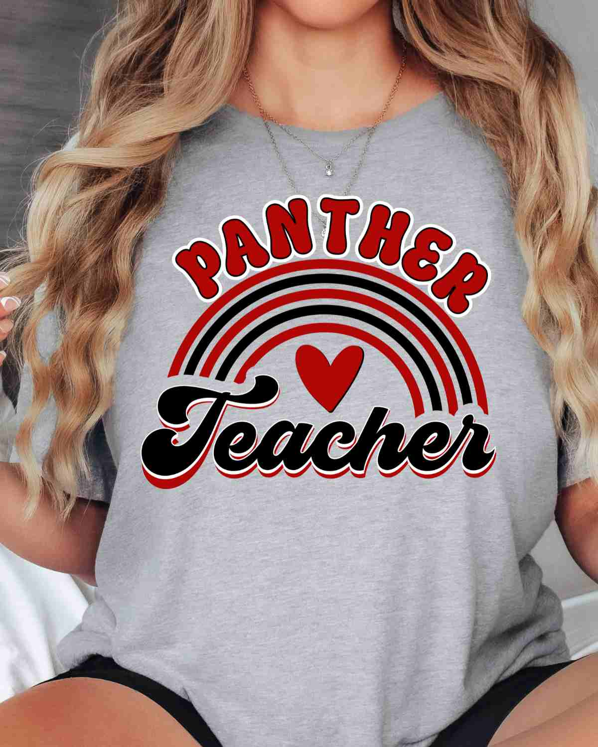 Panthers Teacher Rainbow DTF Transfer