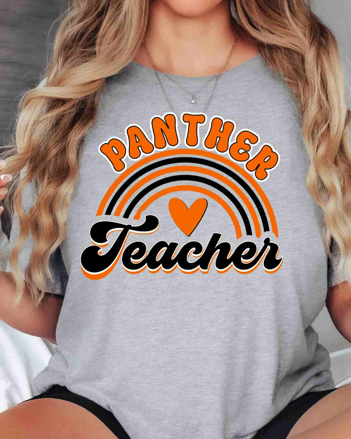 Panthers Teacher Rainbow DTF Transfer