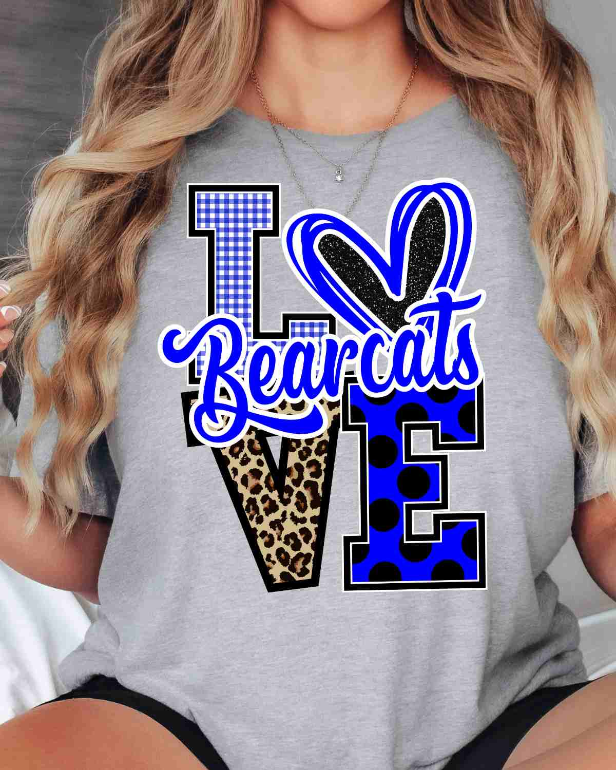 Love Bearcats Leopard V DTF Transfer