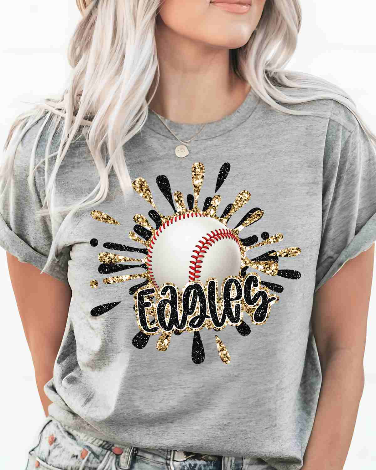 Eagles Baseball Splatter DTF Transfer,  rusticgracecompany.com