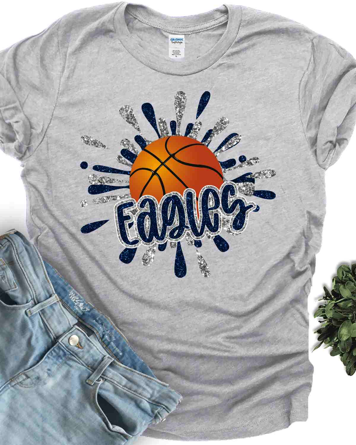 Eagles Basketball Splatter DTF Transfer, rusticgracecompany.com