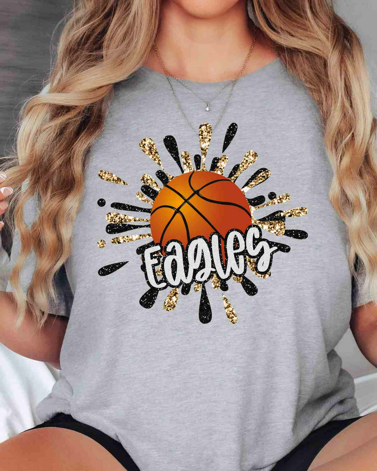 Eagles Basketball Splatter DTF Transfer, rusticgracecompany.com