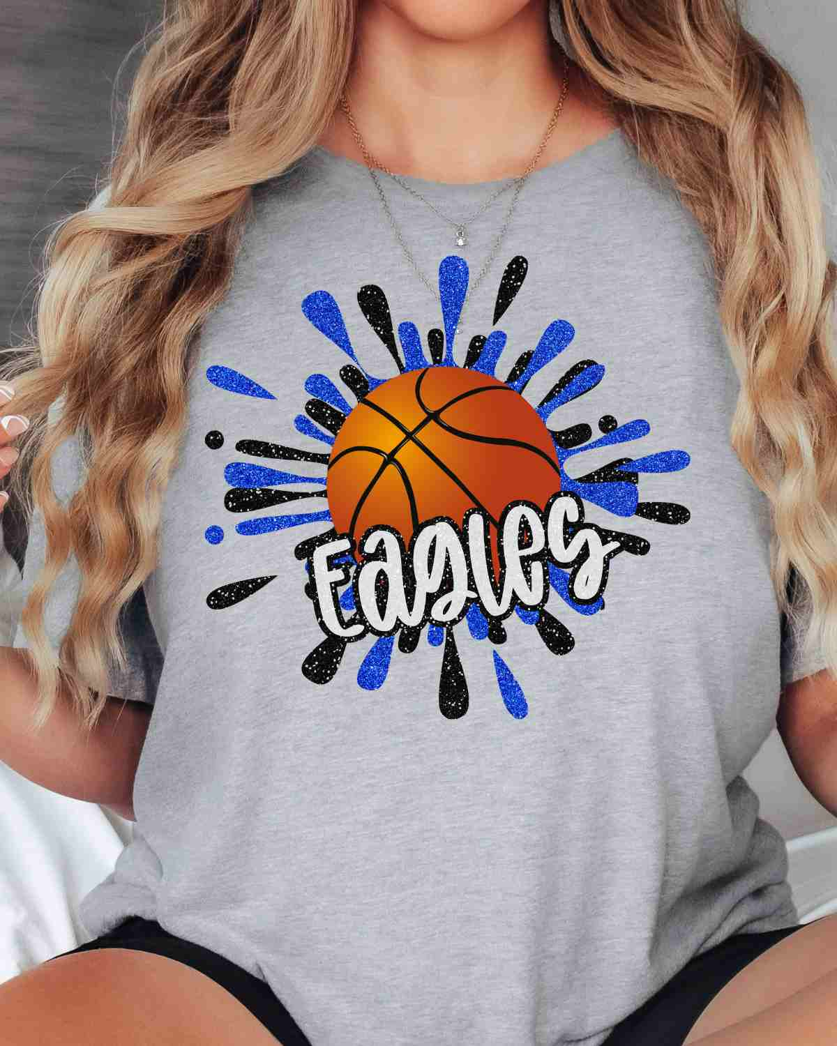 Eagles Basketball Splatter DTF Transfer, rusticgracecompany.com