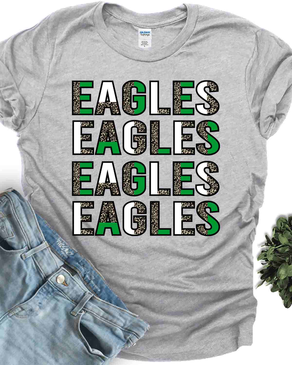 Eagles Repeating Split Lettering DTF Transfer