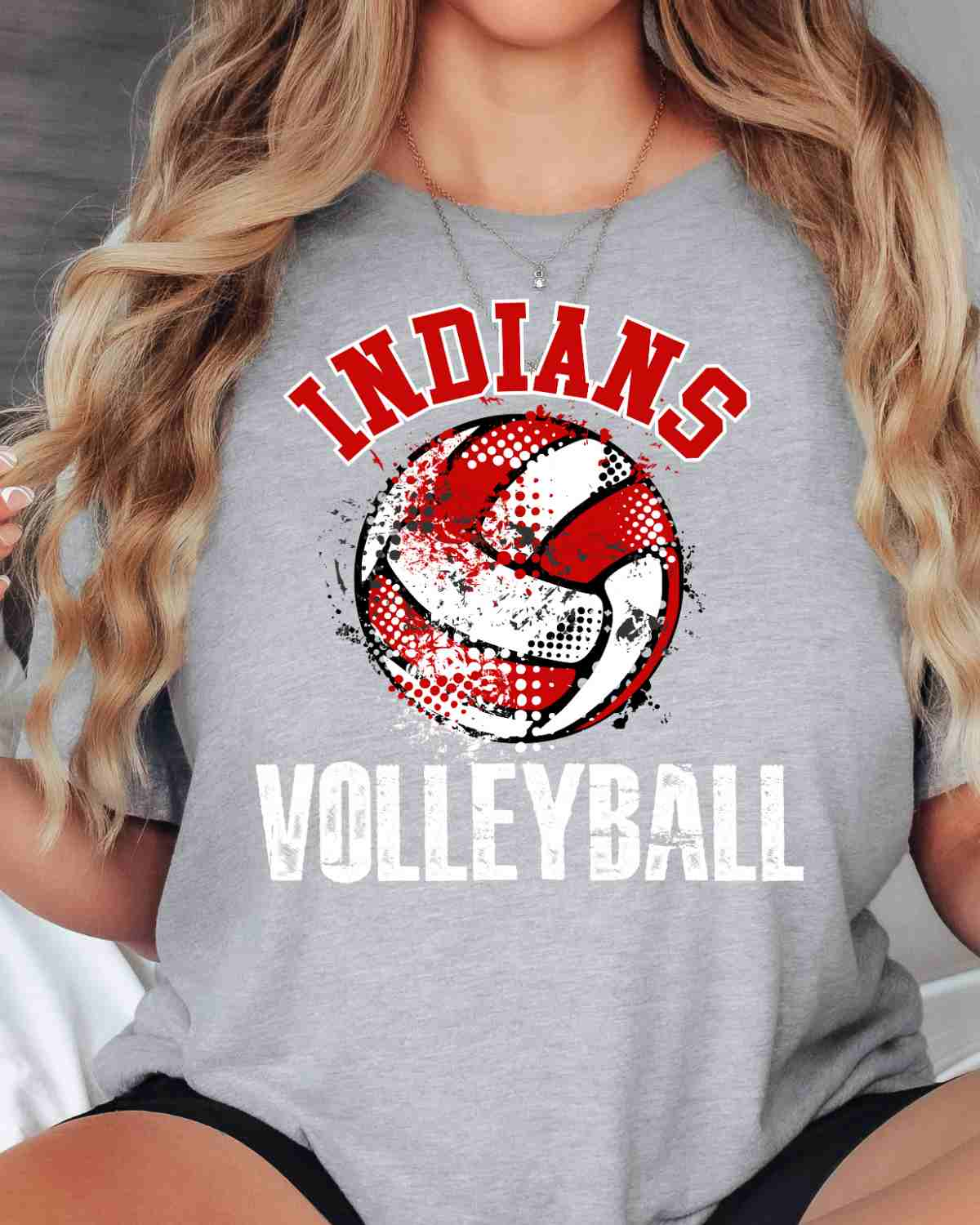 Indians Volleyball Grunge DTF Transfer