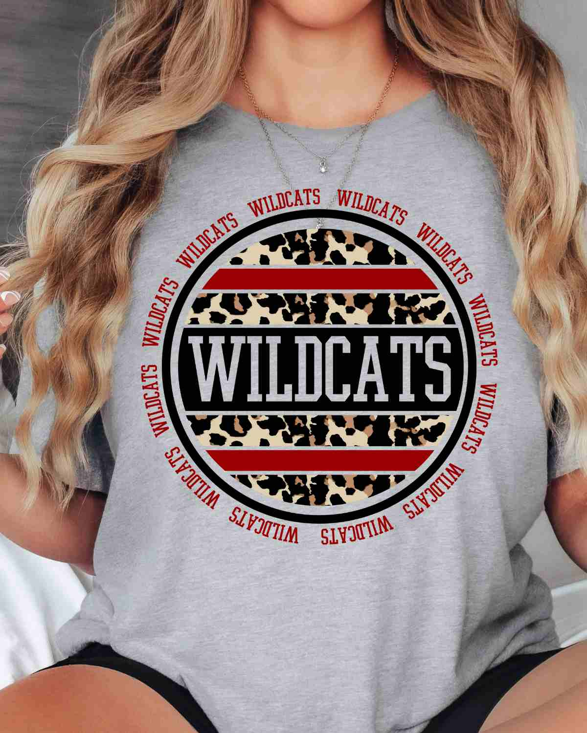 Wildcats Leopard Circle DTF Transfer