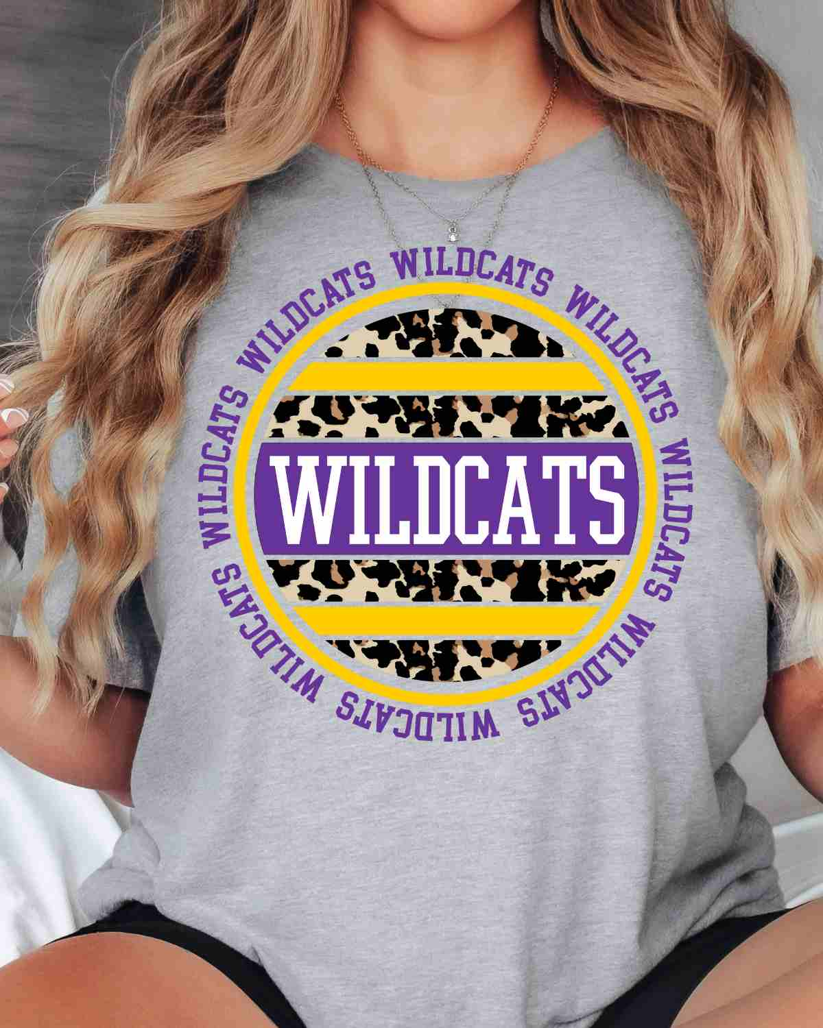 Wildcats Leopard Circle DTF Transfer