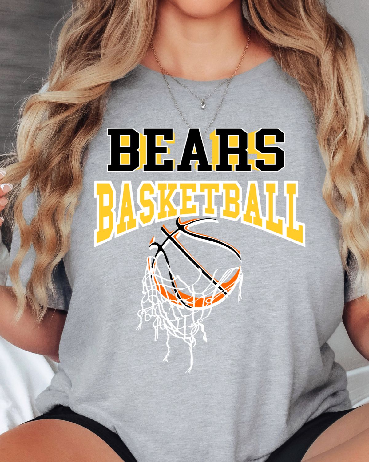 Bears Basketball Hanging Net DTF Transfer