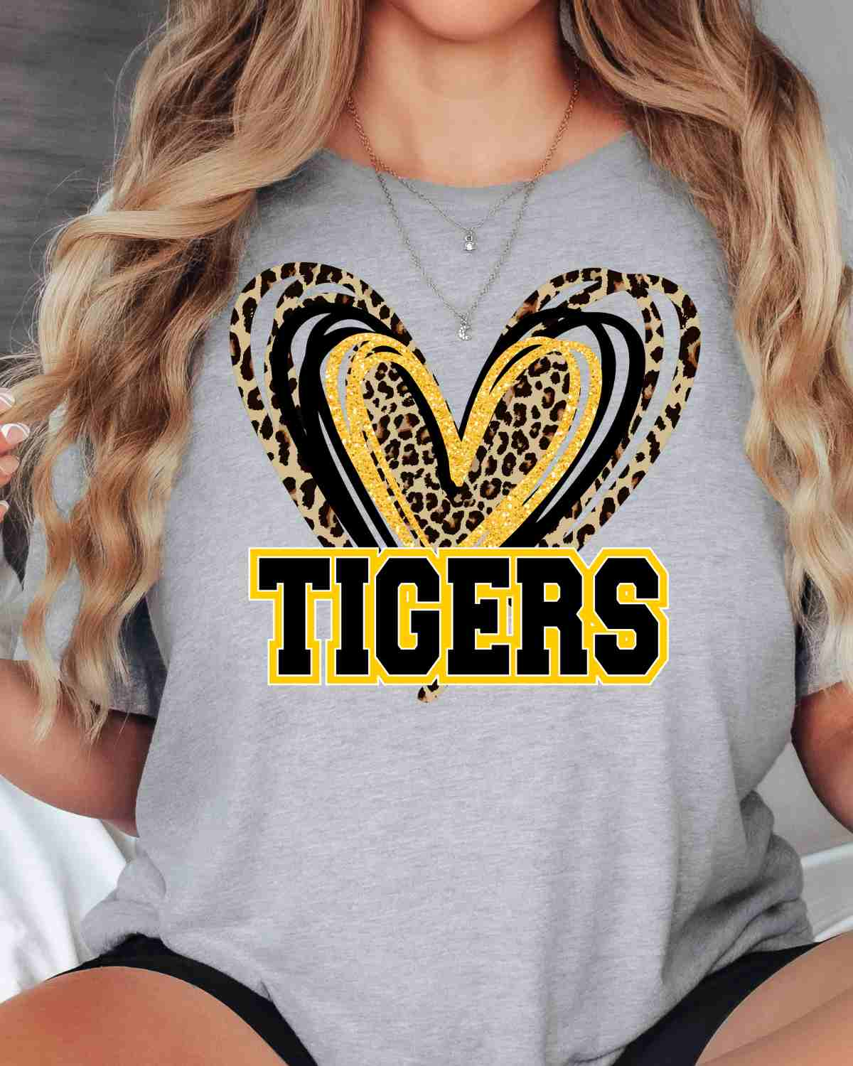 Tigers Triple Heart DTF Transfer