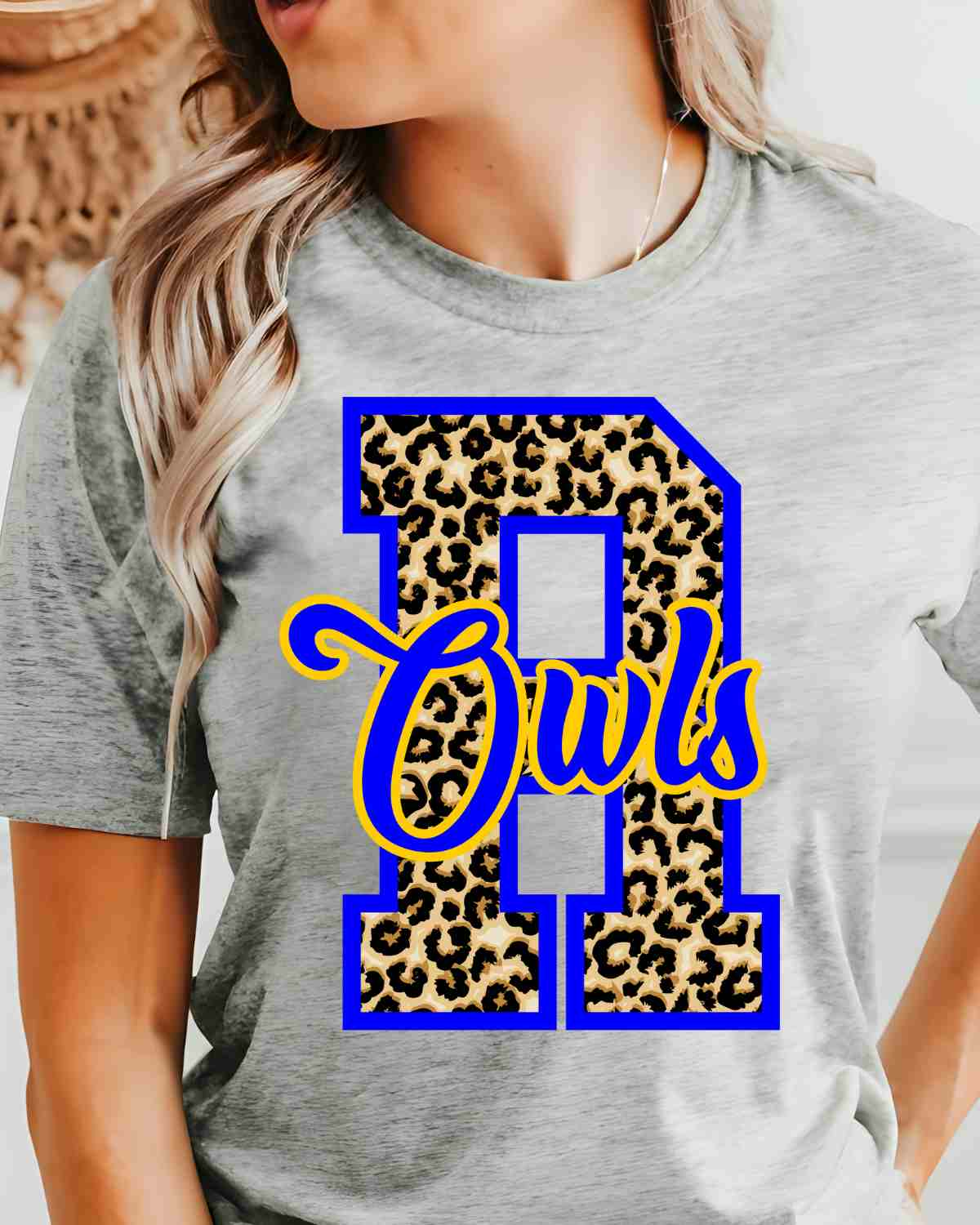 R Owls Leopard Letter DTF Transfer