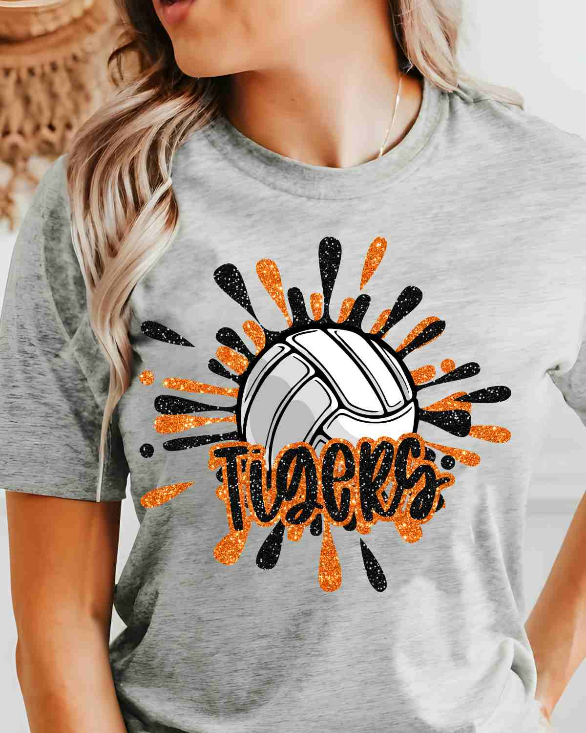 Tigers Volleyball Splatter DTF Transfer