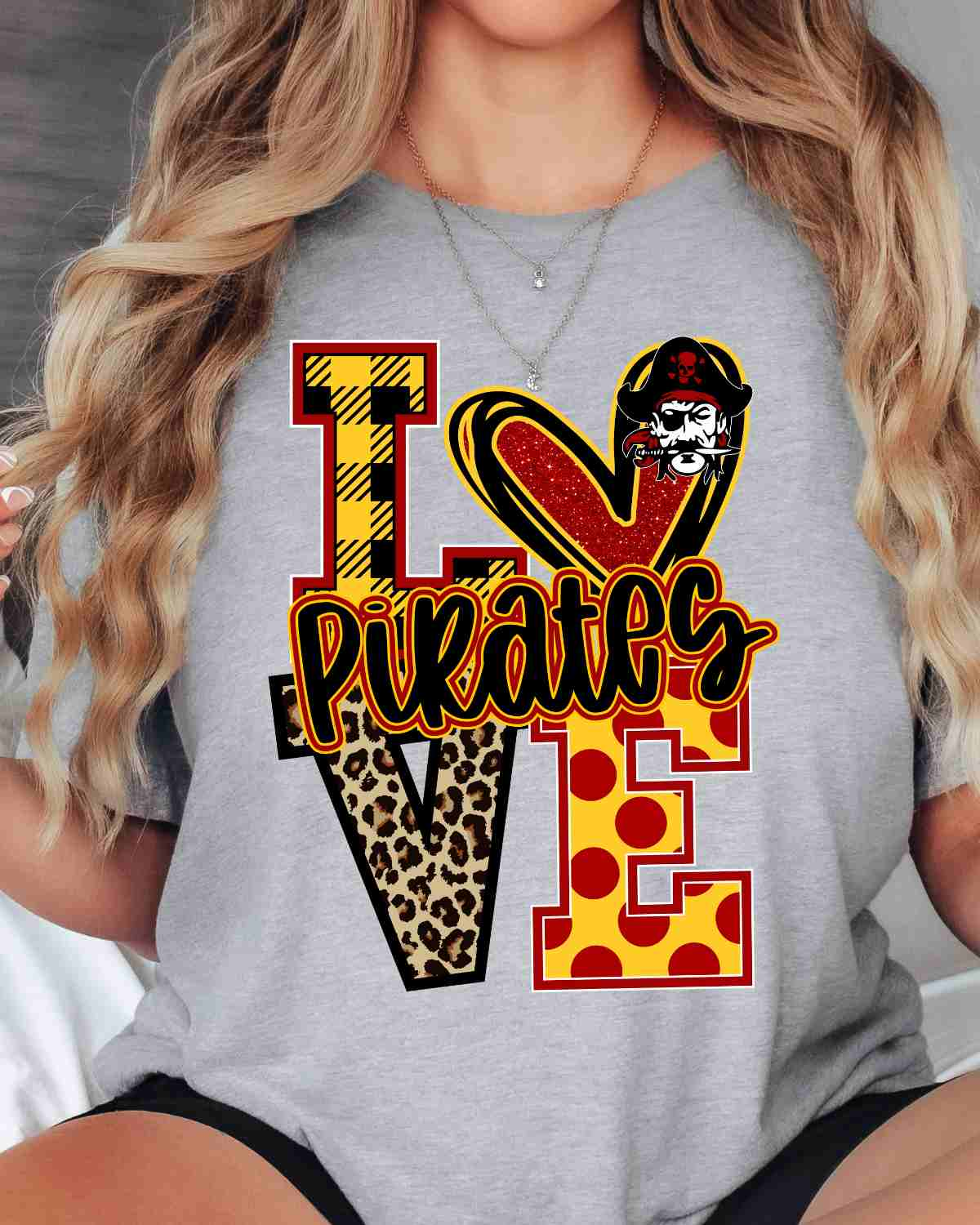 Love Pirates with Logo Leopard V DTF Transfer