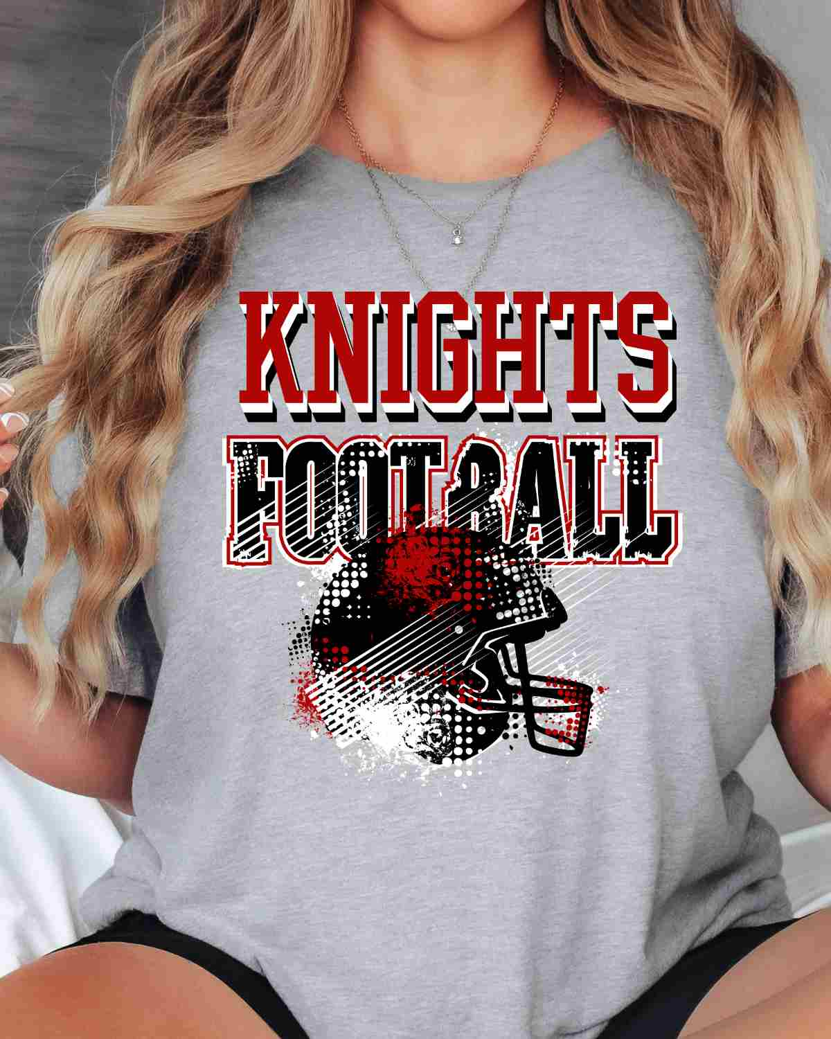 Knights Football Helmet Grunge DTF Transfer