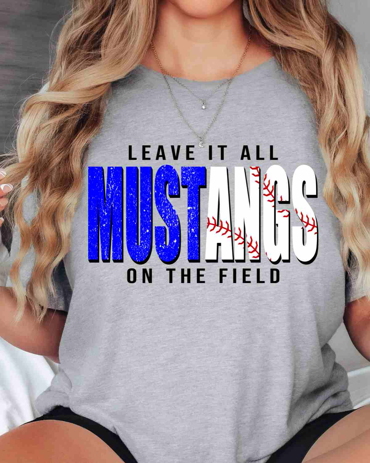 Mustangs Baseball Leave it on the Field DTF Transfer