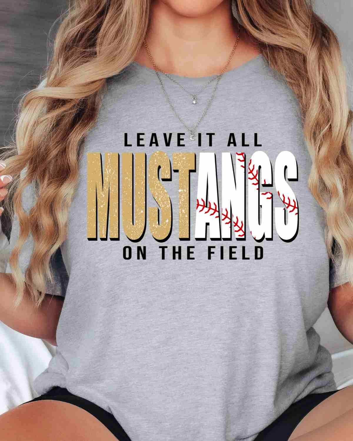 Mustangs Baseball Leave it on the Field DTF Transfer