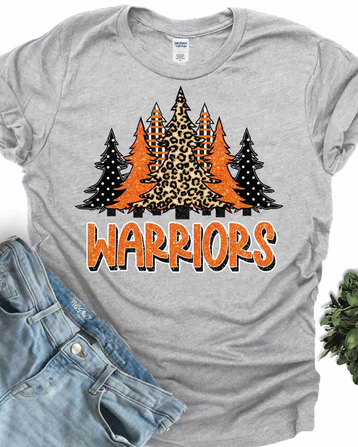 Warriors Christmas Trees DTF Transfer