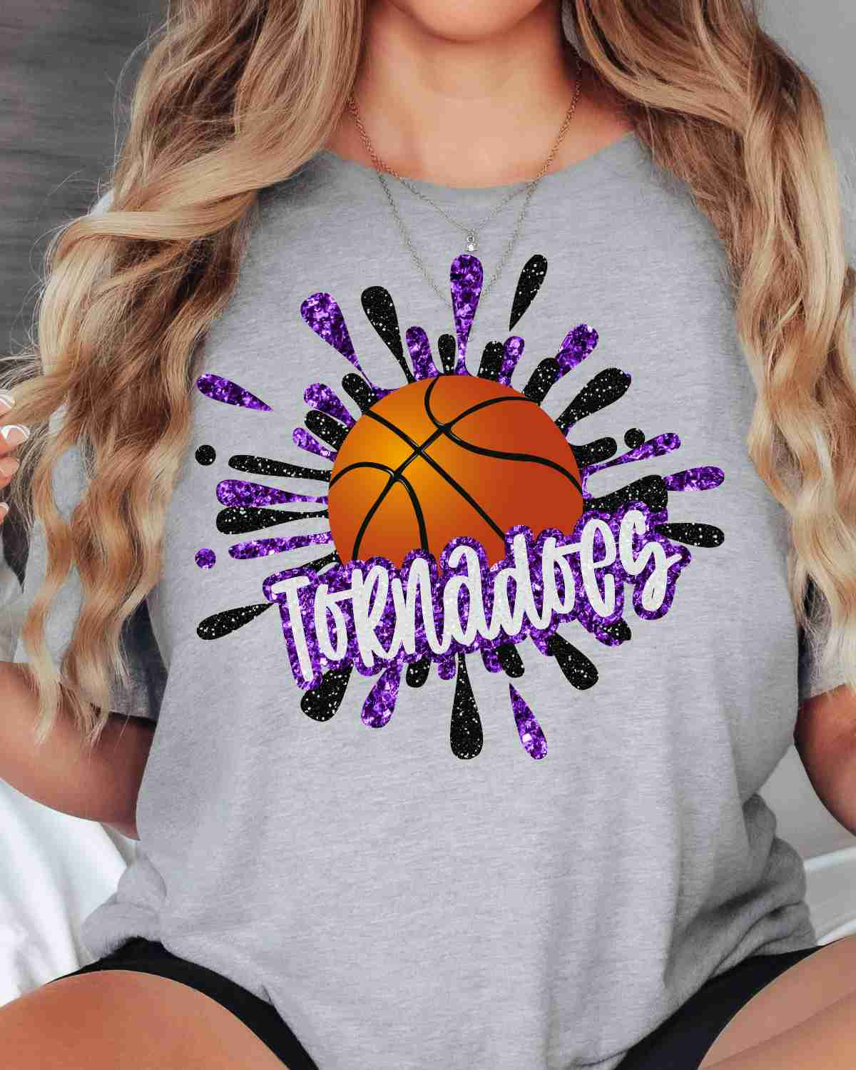 Tornadoes Basketball Splatter DTF Transfer