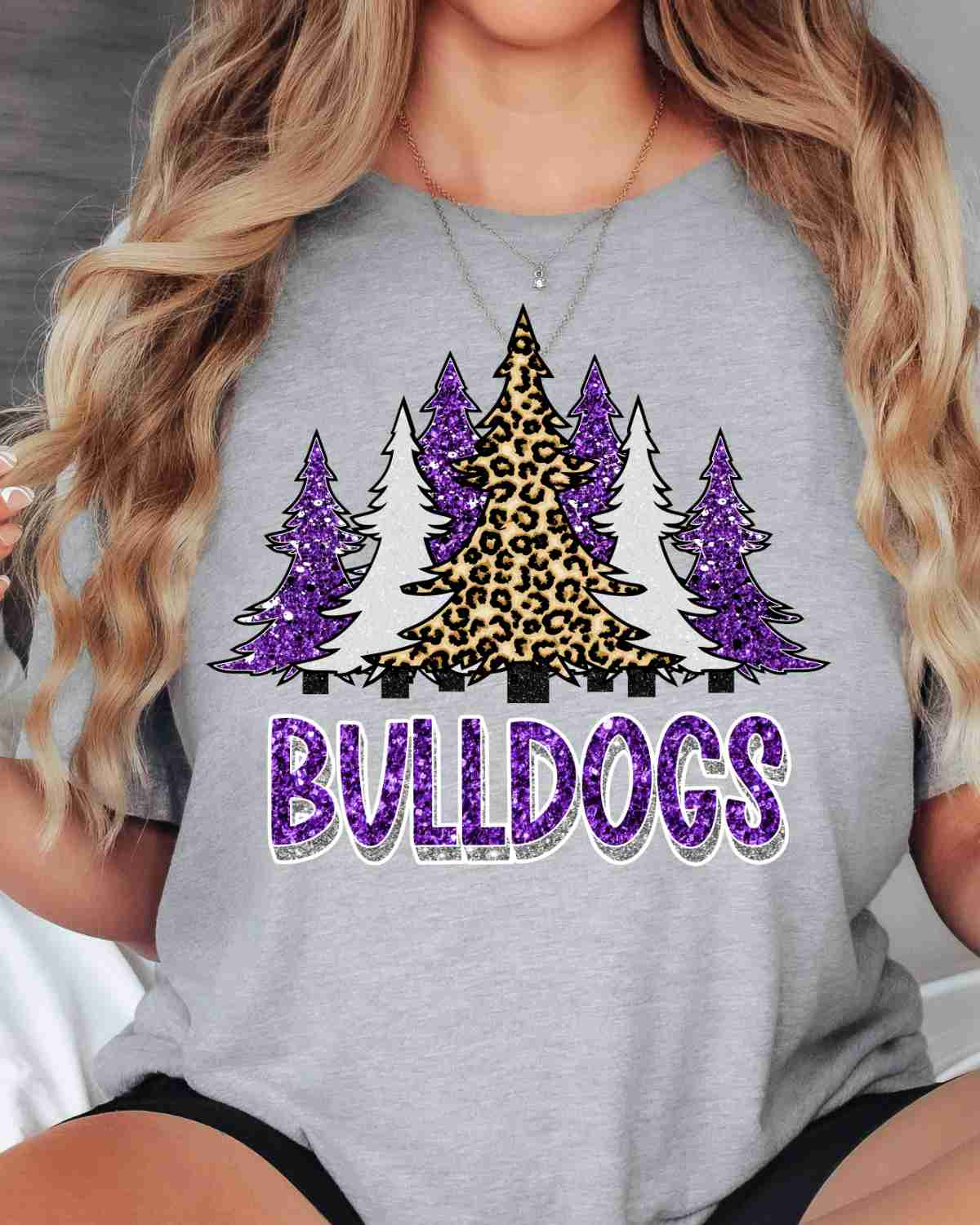 Bulldogs Christmas Trees DTF Transfer