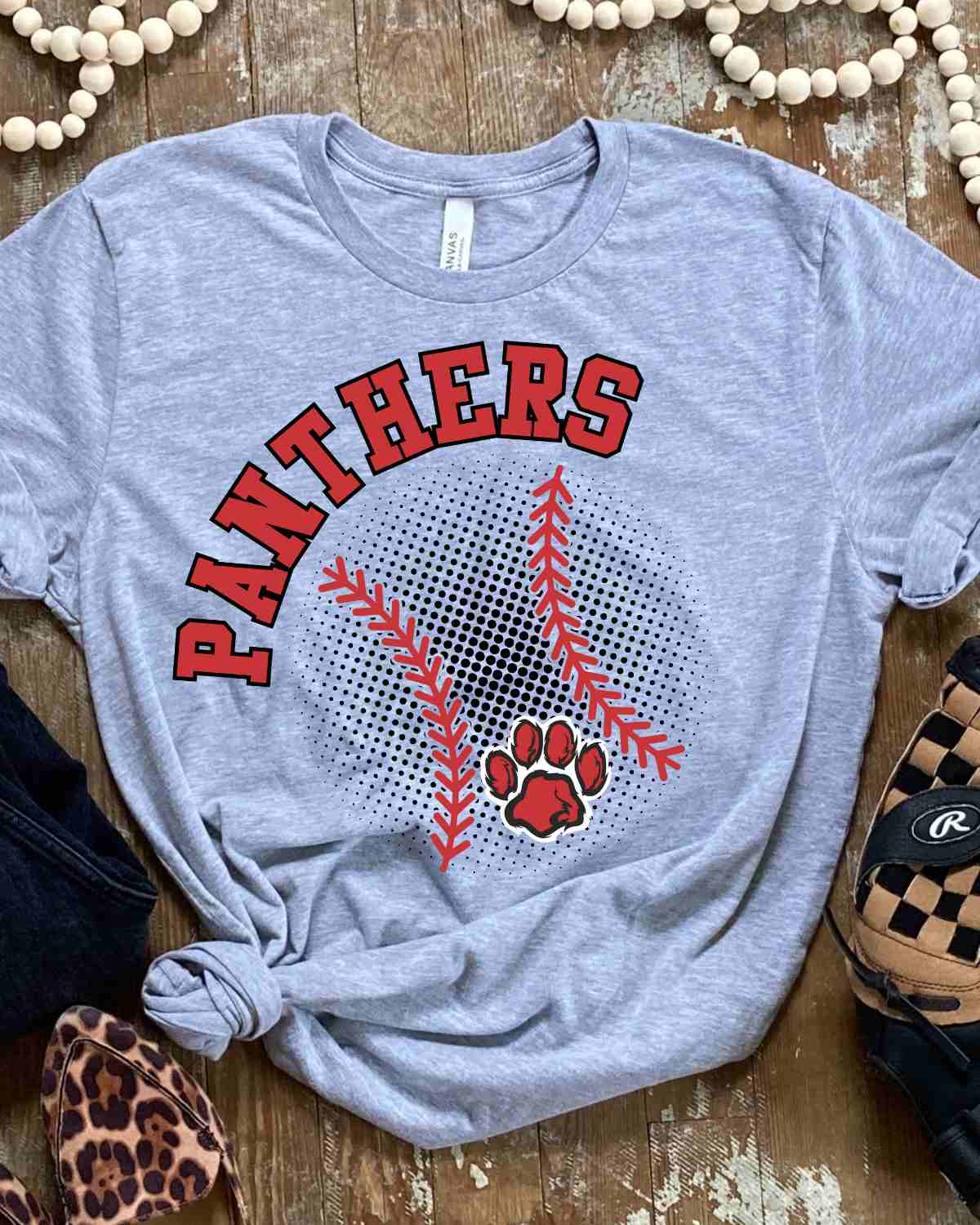 Panthers Baseball Halftone DTF Transfer