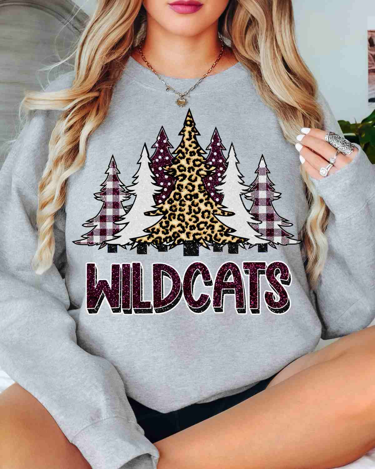 Wildcats Christmas Trees DTF Transfer