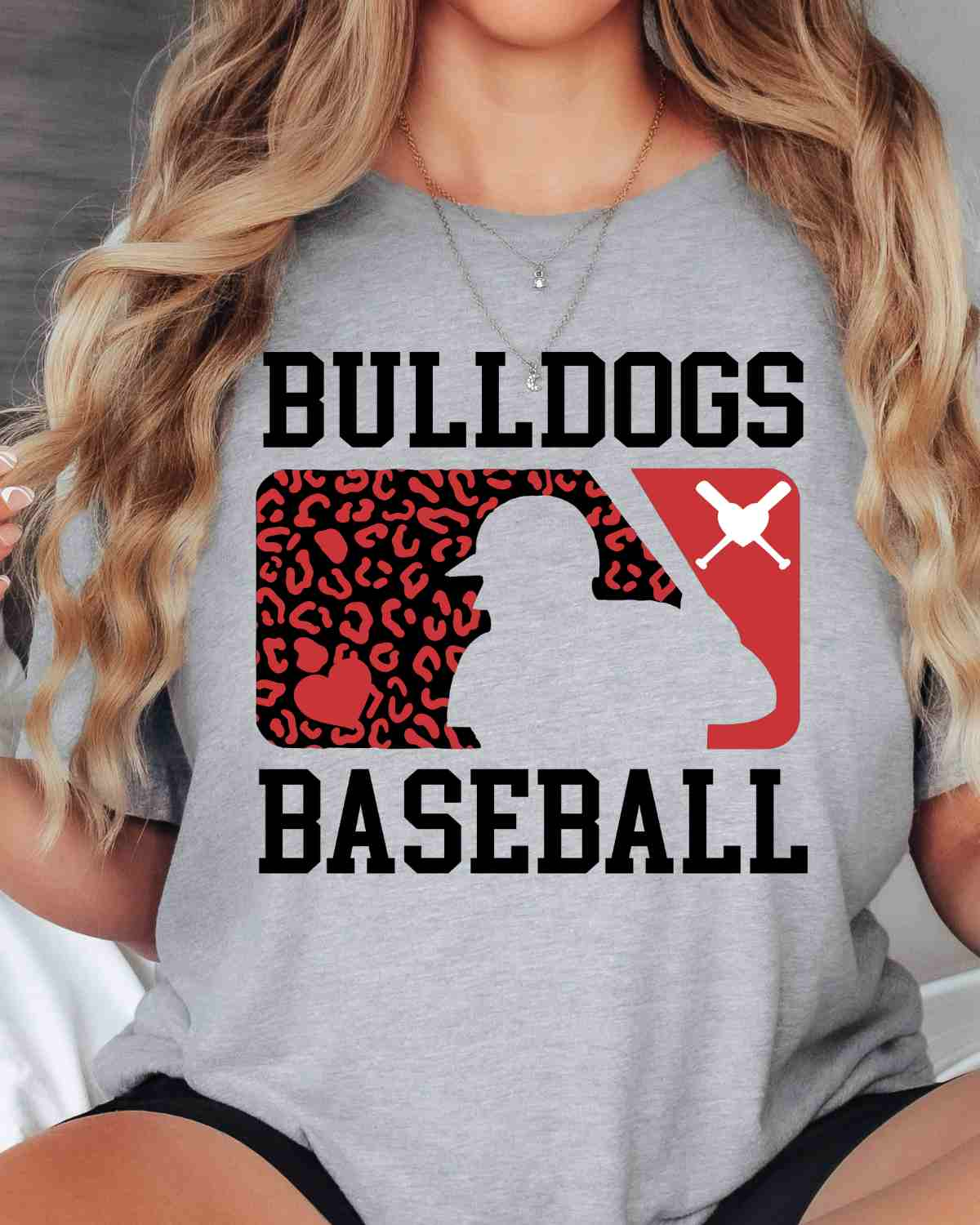 Bulldogs Baseball Leopard Man DTF Transfer