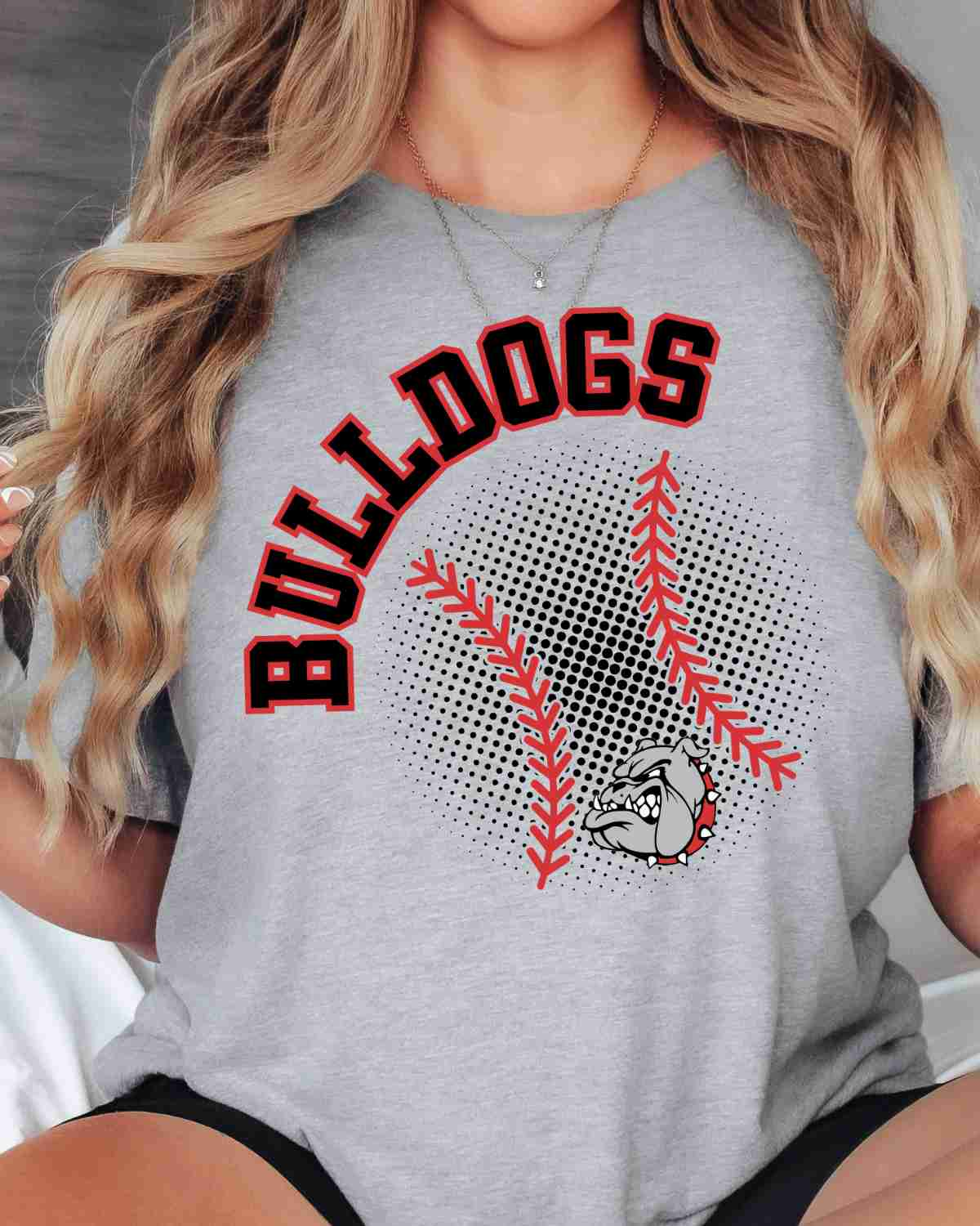 Bulldogs Baseball Halftone DTF Transfer