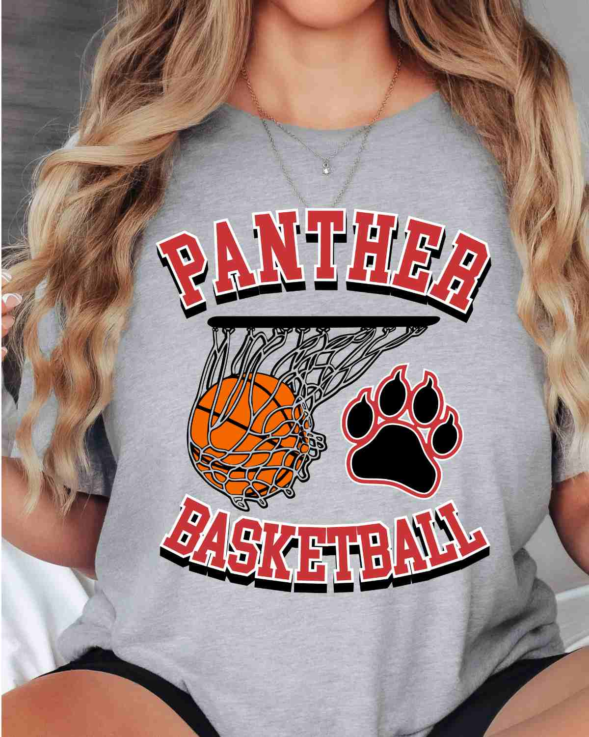 Panther Basketball Hoop DTF Transfer