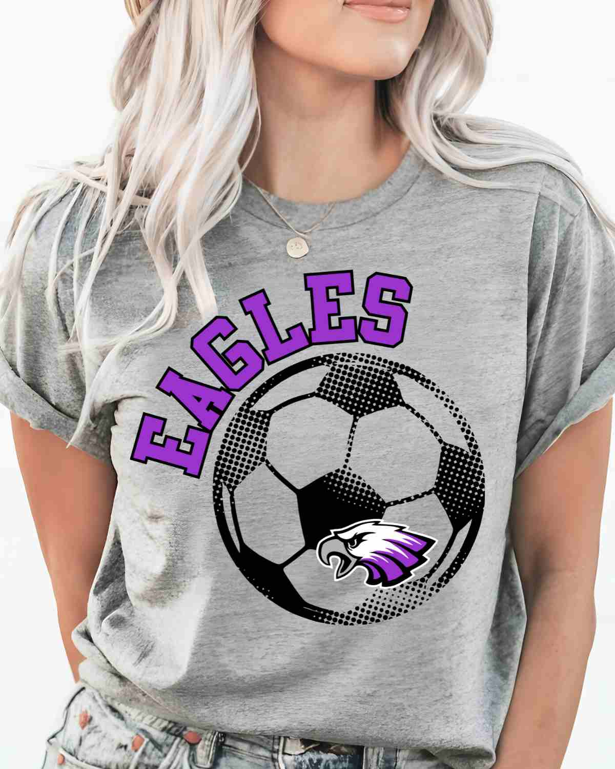 Eagles Soccer Halftone Ball DTF Transfer