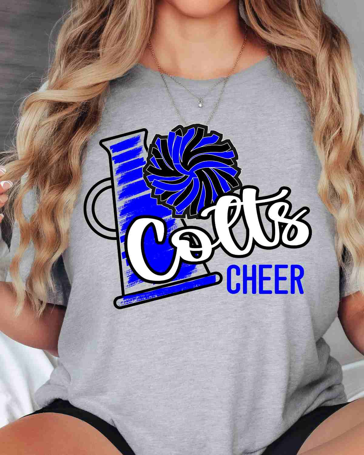 Colts Cheer Megaphone DTF Transfer