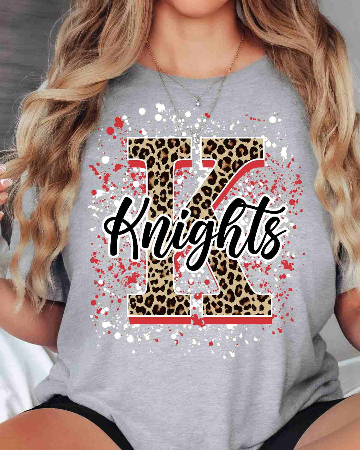 Knights Letter Splatter DTF Transfer