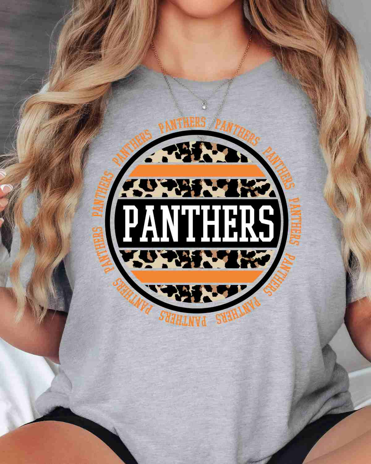 Panthers Leopard Circle DTF Transfer