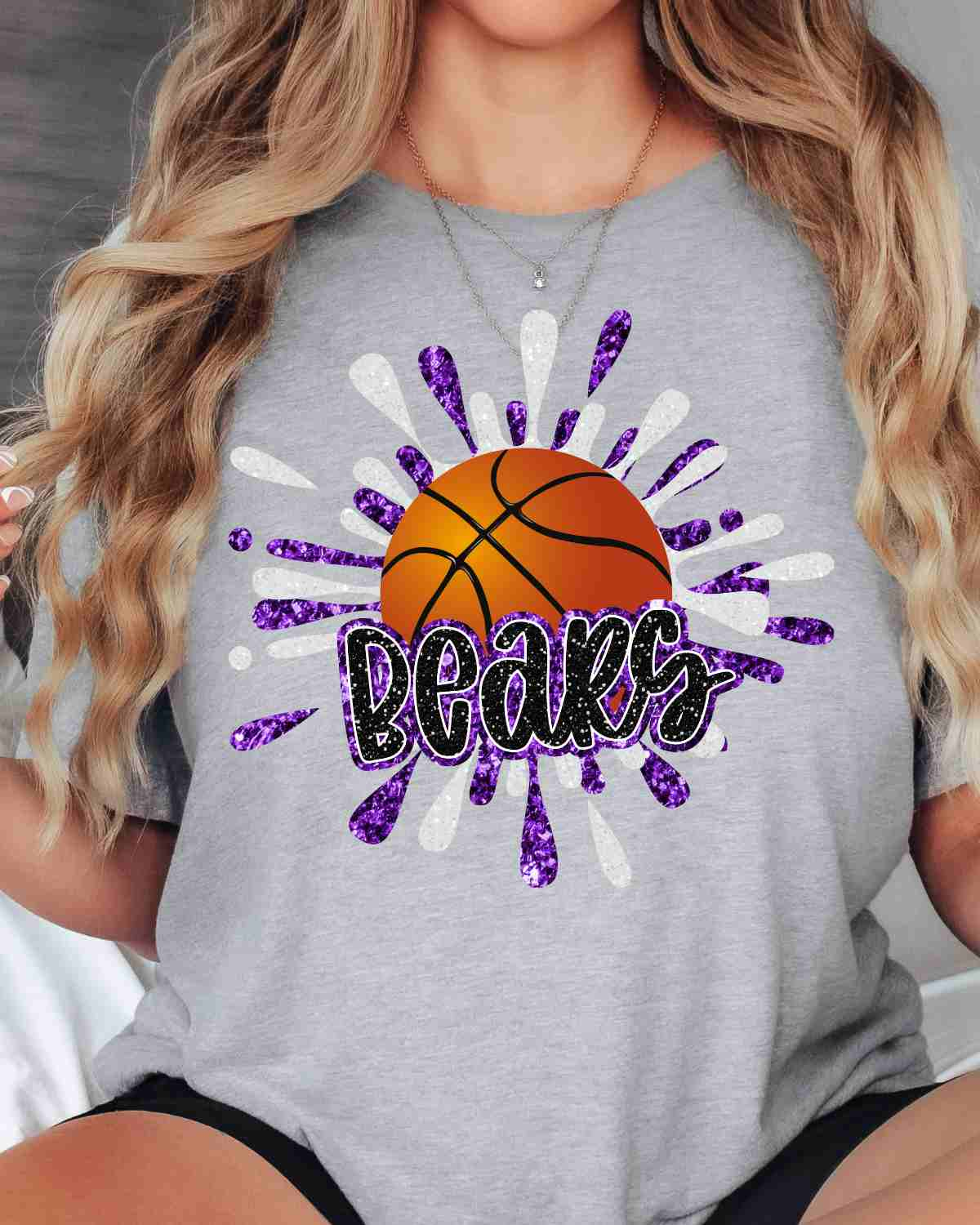 Bears Basketball Splatter DTF Transfer