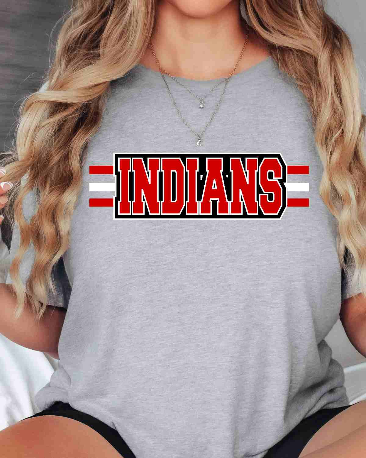 Indians Word with Stripes DTF Transfer