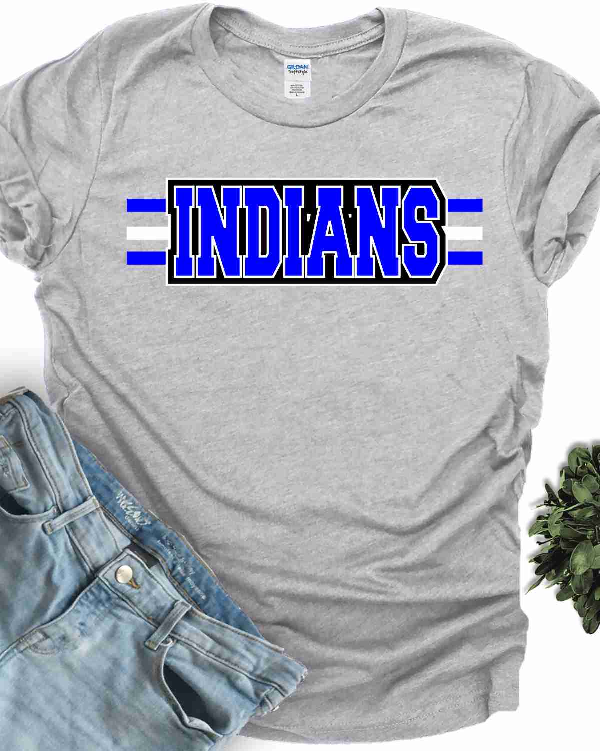 Indians Word with Stripes DTF Transfer