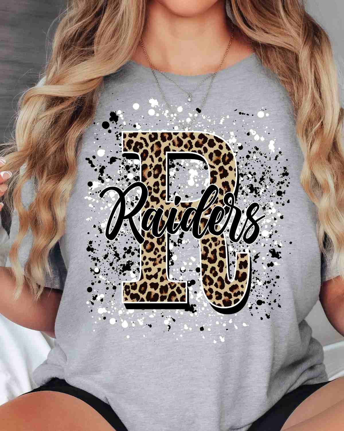 Raiders Letter Splatter DTF Transfer