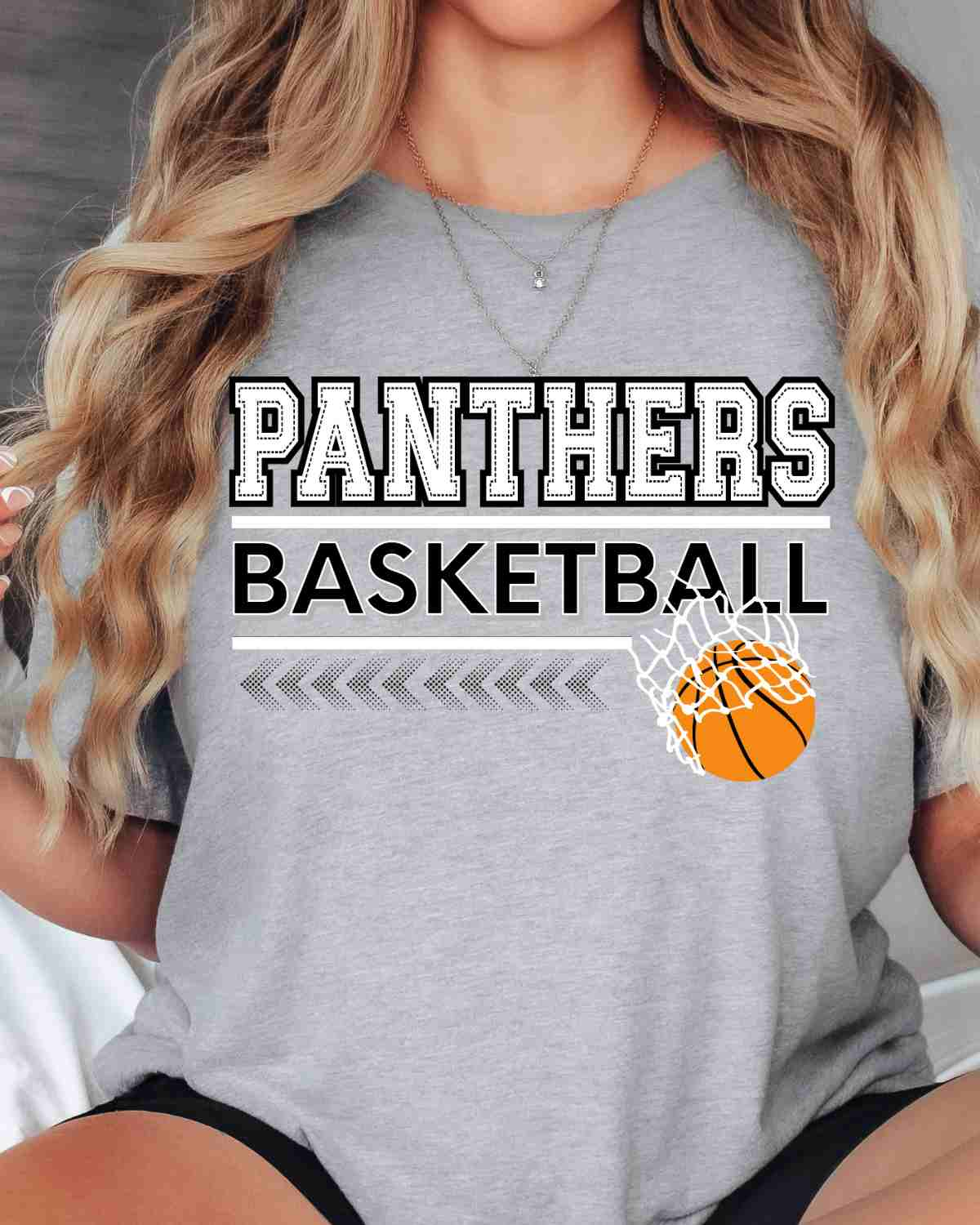 Panthers Basketball Arrows & Hoop DTF Transfer