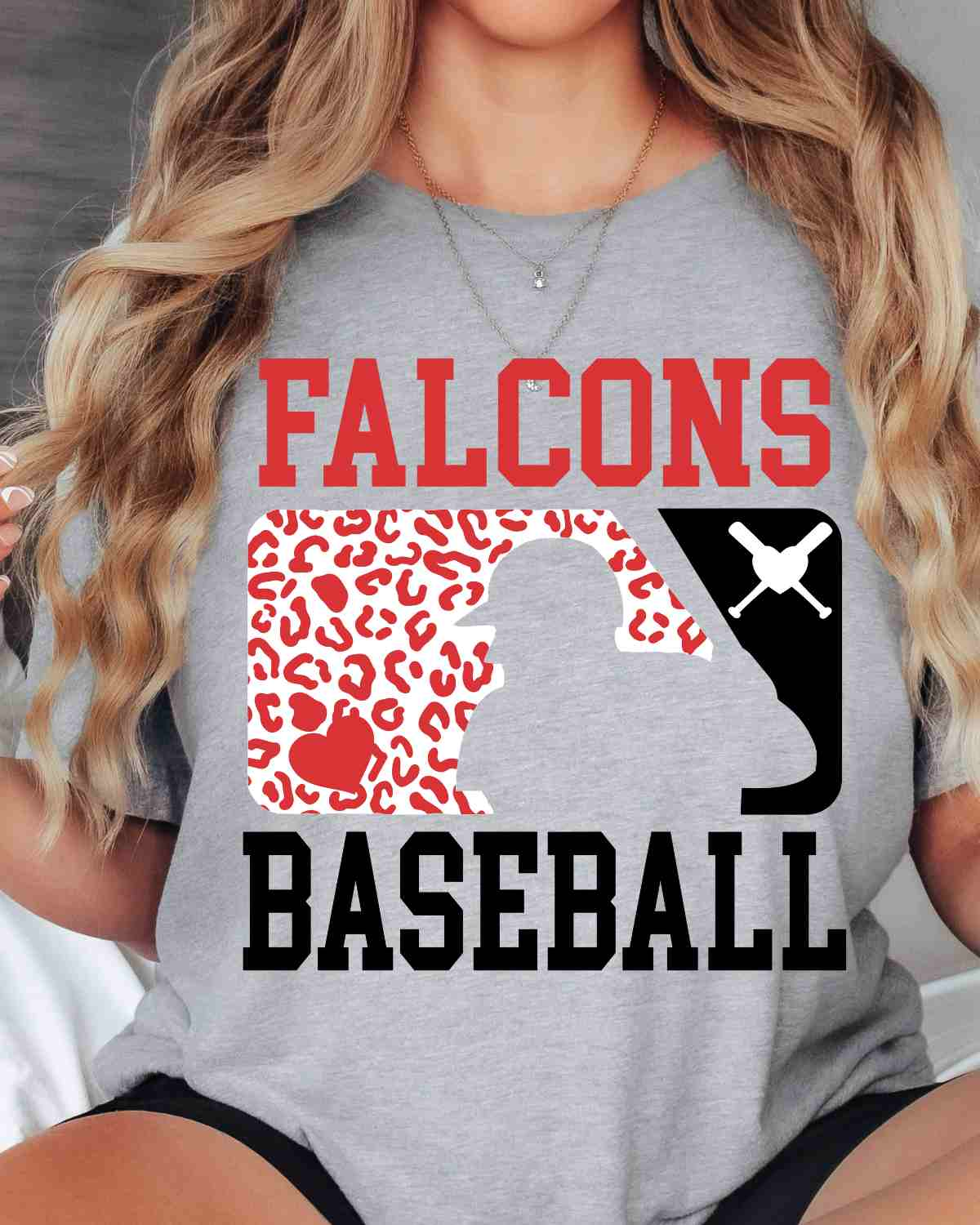 Falcons Leopard Baseball Man DTF Transfer