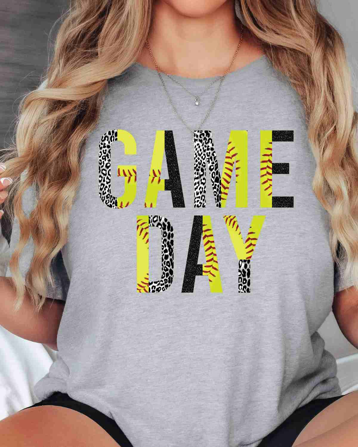 Game Day Softball Split Lettering Transfer