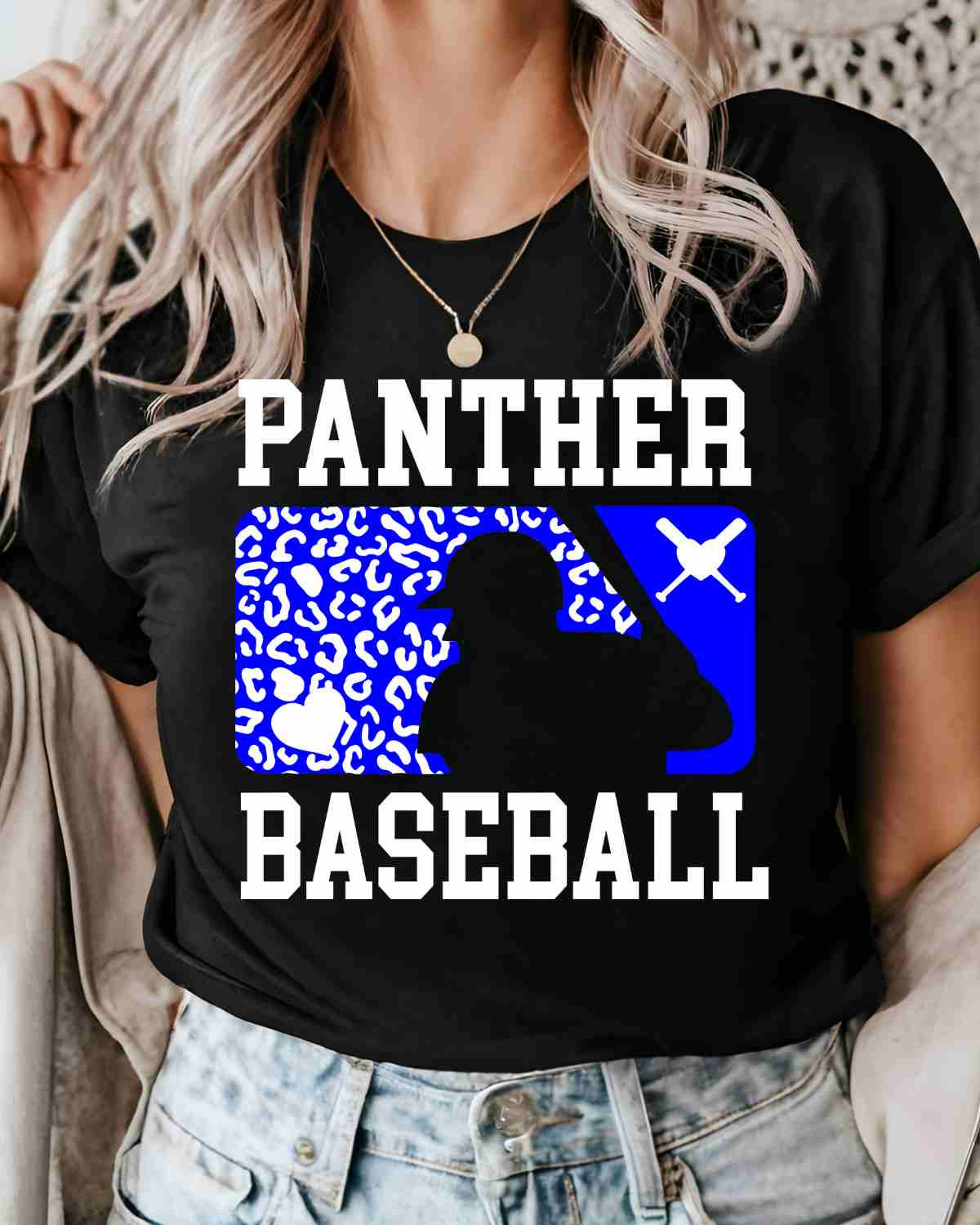 Panther Leopard Baseball Man DTF  Transfer