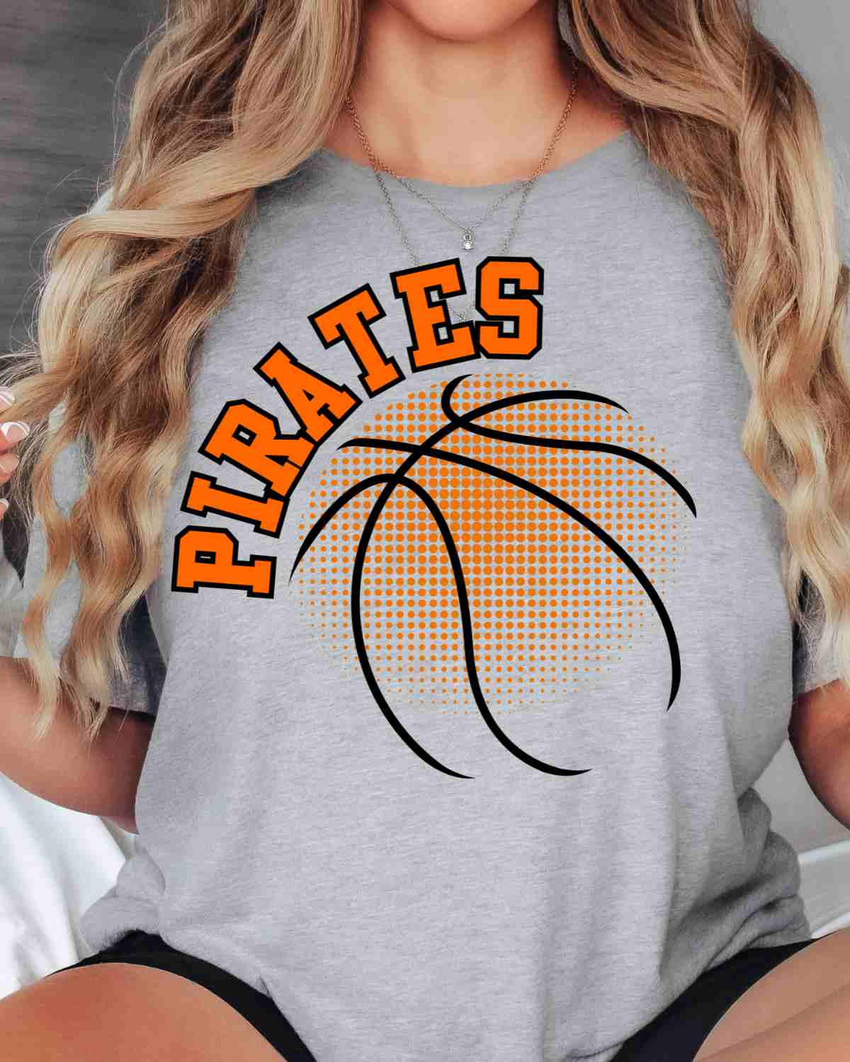 Pirates Basketball Halftone Ball DTF Transfer