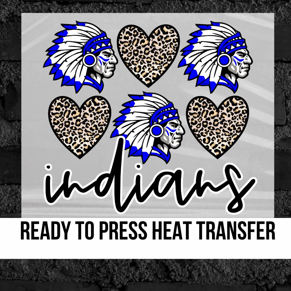 Indians Hearts Logo DTF Transfer