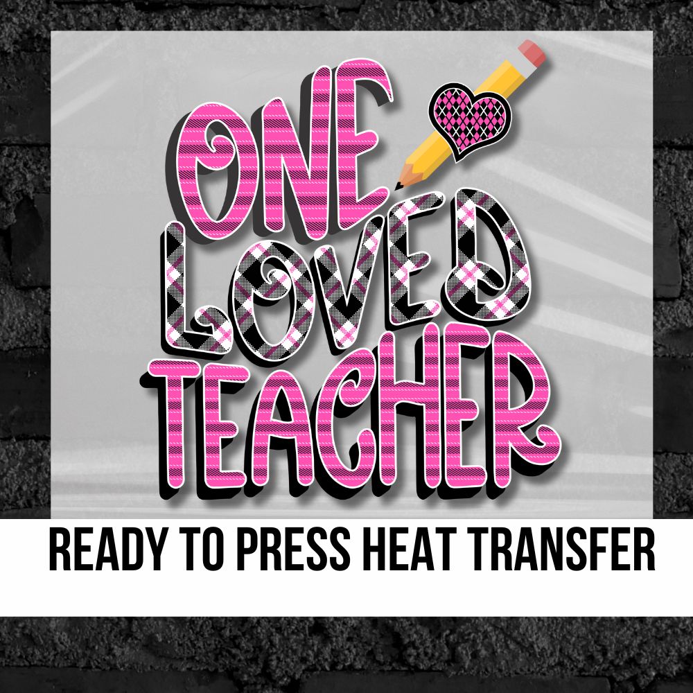 One Love Teacher Pencil DTF Transfer