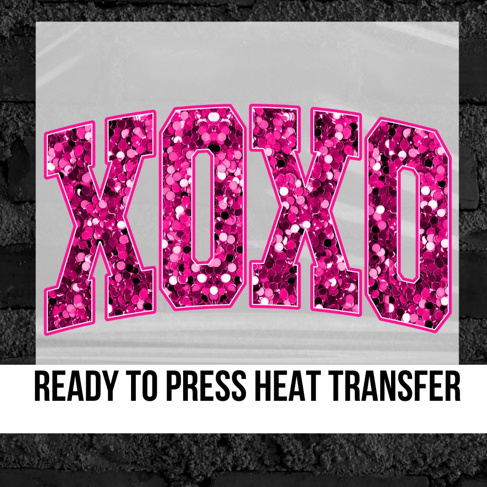 XOXO Faux Sequin DTF Transfer