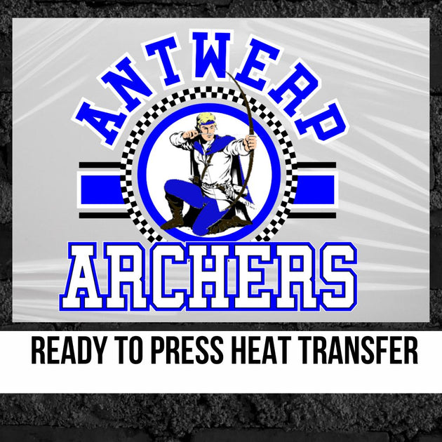 Antwerp Archers Checkered Circle Logo DTF Transfer – Rustic Grace Heat ...