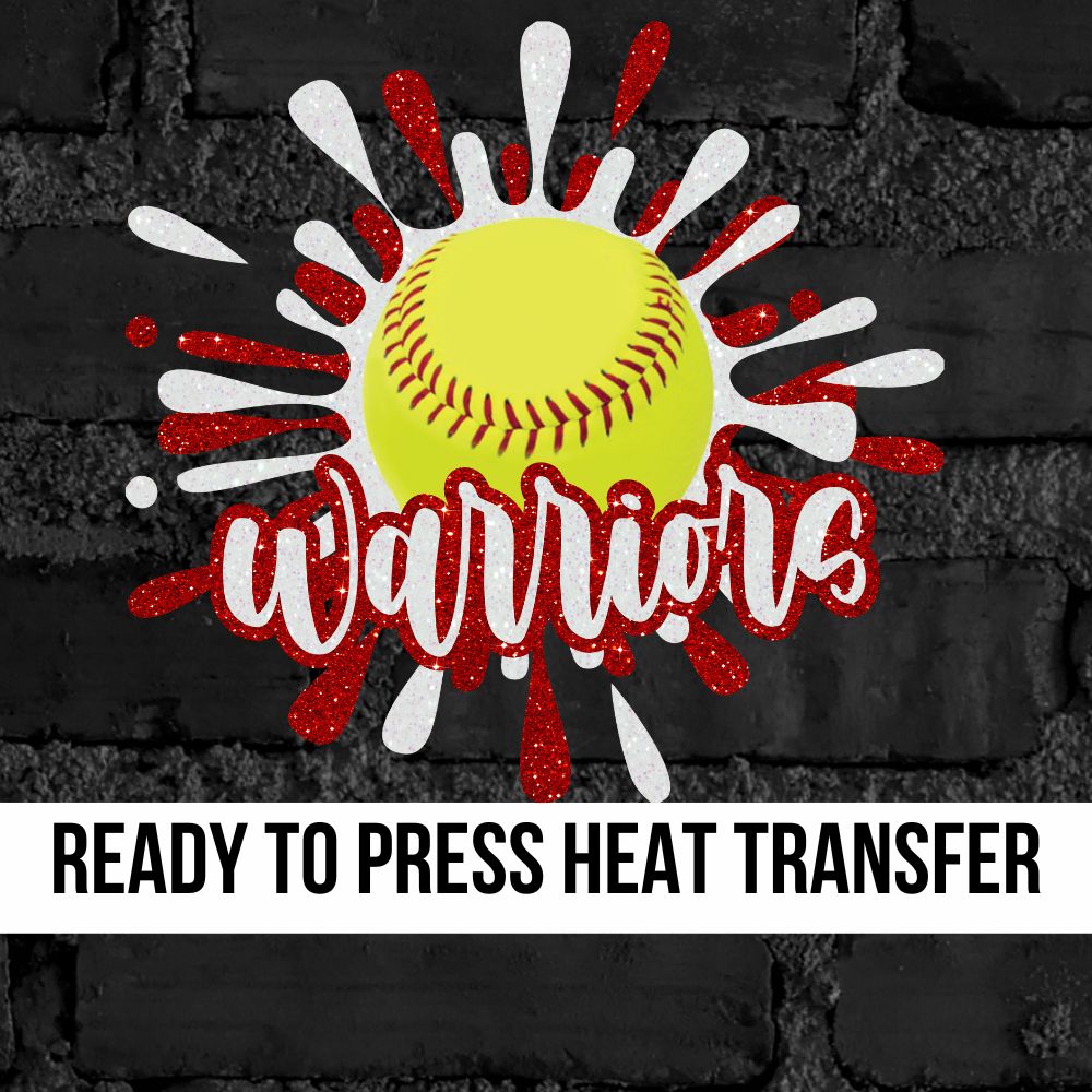 Warriors Softball Splatter DTF Transfer