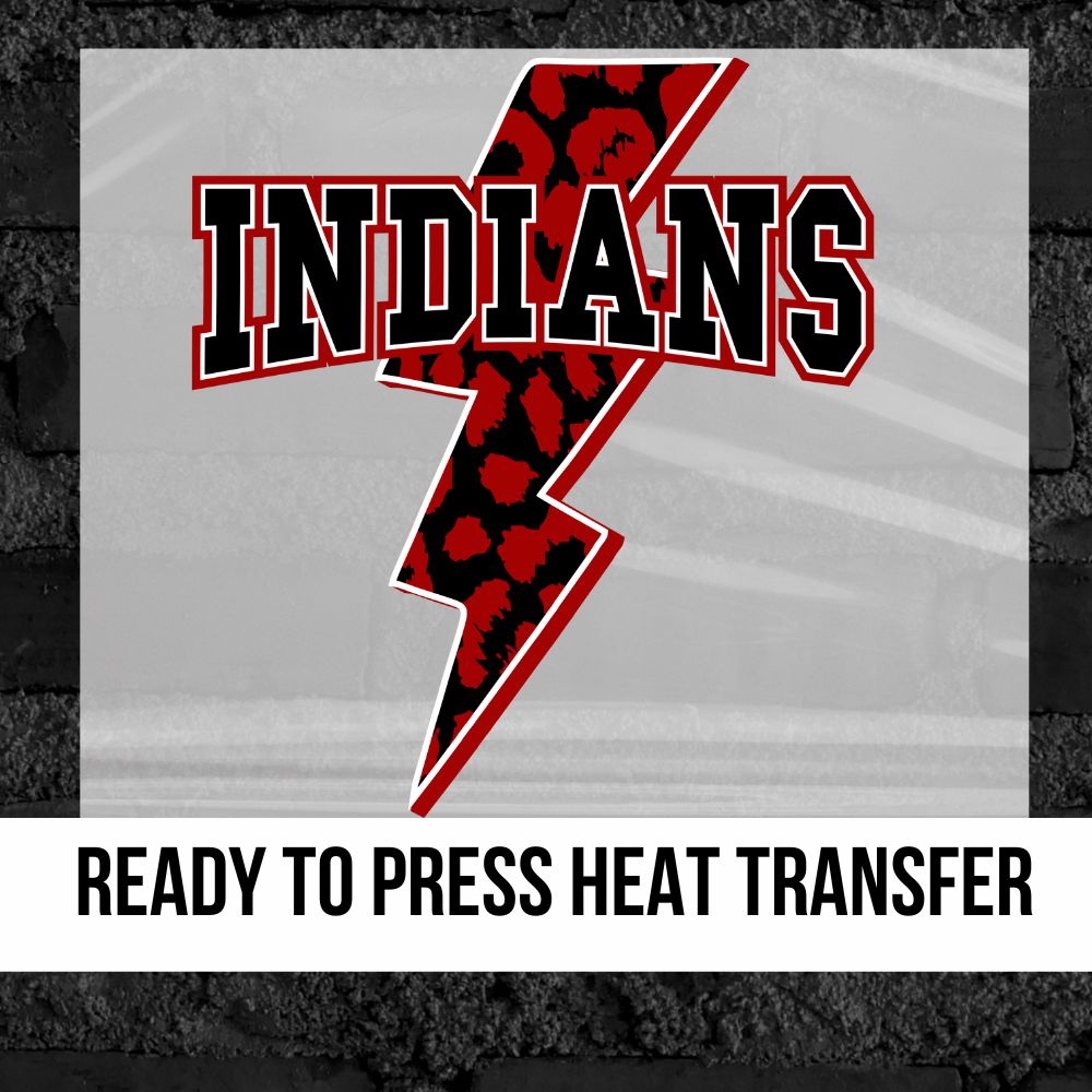 Indians Bolt Leopard DTF Transfer