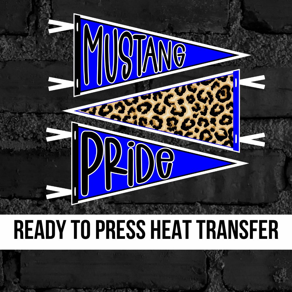 Mustang Pride Pennant DTF Transfer