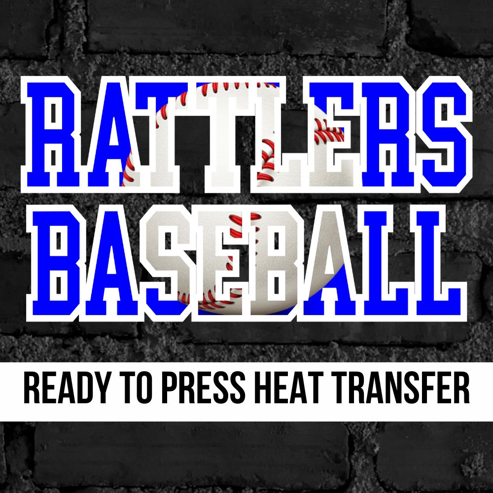 Rattlers Baseball Words DTF Transfer